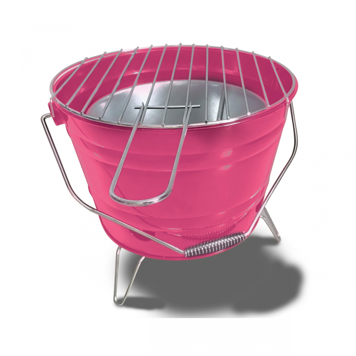 ACTIVA Grill Grilleimer Grillkübel Feuerkorb Picknick Party BBQ Grill Pink