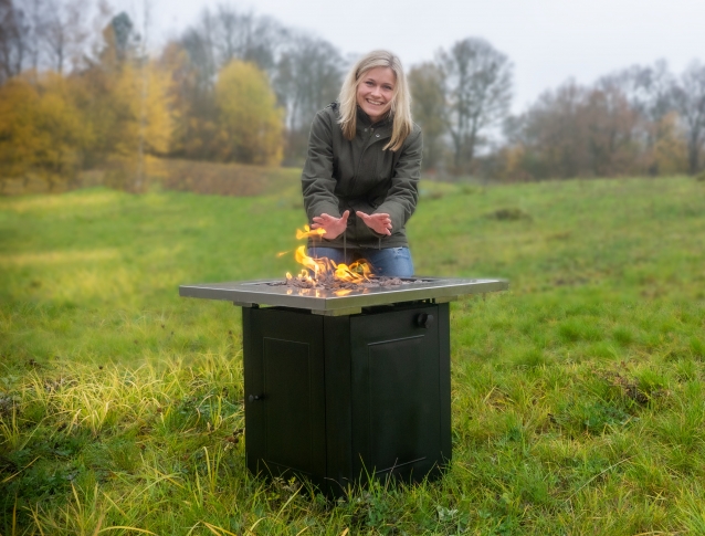 ACTIVA Gas 12,5 kW Feuerstelle Gasfeuerstelle Merida Edelstahl inkl