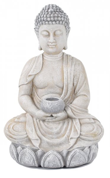 Activa Buddha Figur Mit Schale Teelichthalter 44 Cm Hoch