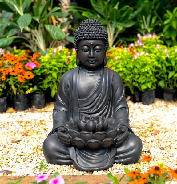 Activa Buddha Brunnen Tantra Ca 50 Cm Gartendeko Indoor Outdoor